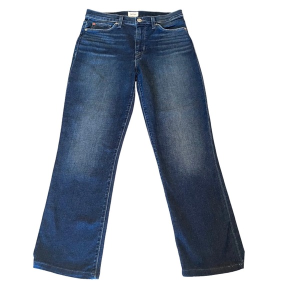 HUDSON Jeans Blair High Rise Straight Leg Blue Crop Sustainable Denim 29-30 EUC - Picture 2 of 14